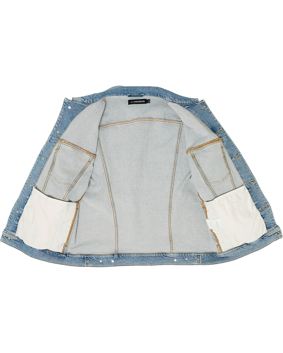 Herre | Jakker | J.Lindeberg | Ran Sky Wash Stretch Denim Jacket Light Blue