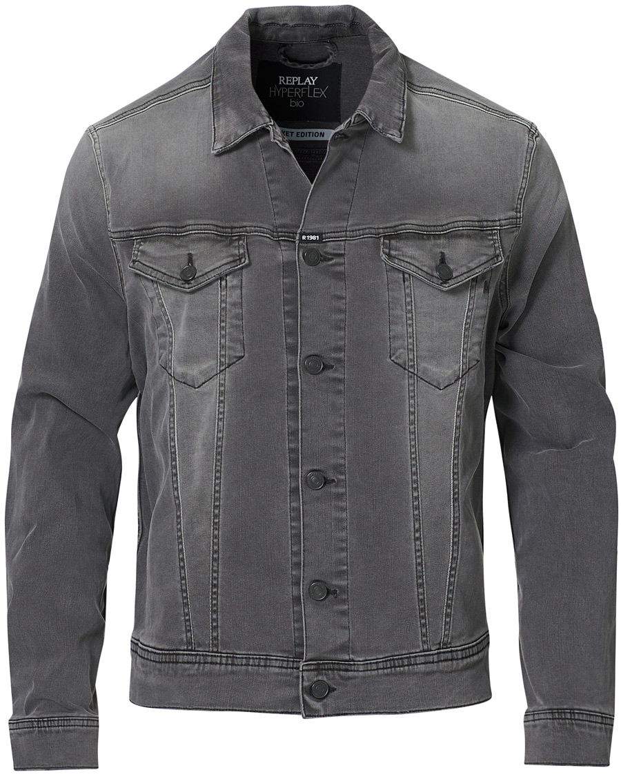 Herre | Jakker | Replay | Hyperflex Bio Denim Jacket Washed Black