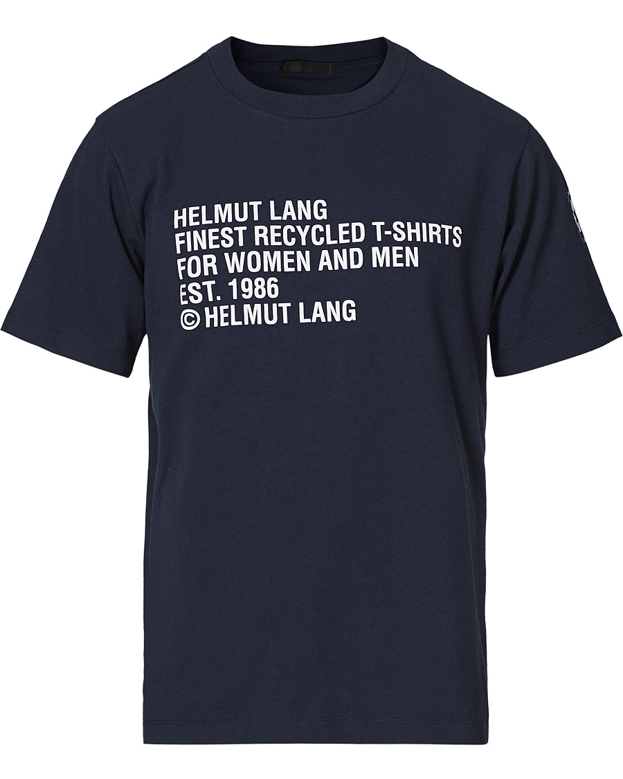 Herre | T-Shirts | Helmut Lang | Recycled T-Shirt Navy
