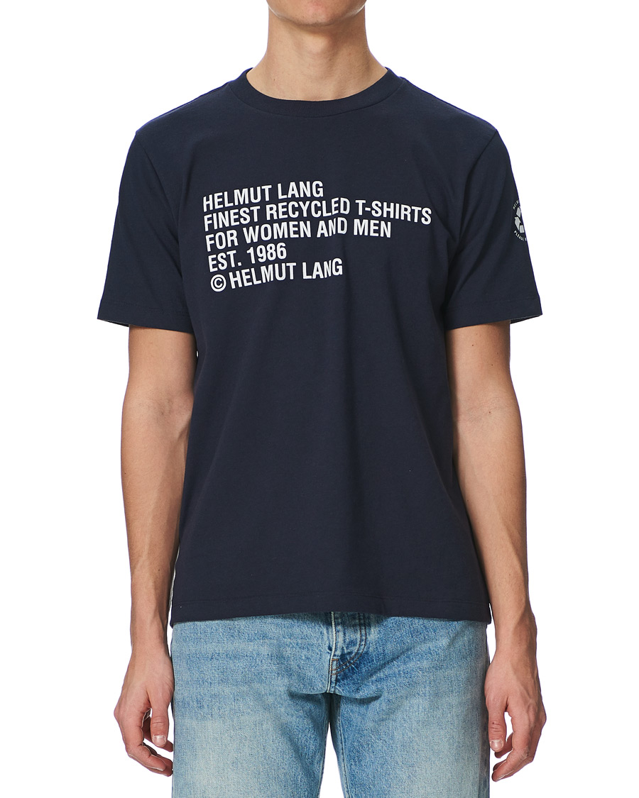 Herre | T-Shirts | Helmut Lang | Recycled T-Shirt Navy