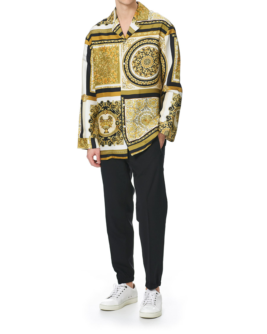 Herre | Skjorter | Versace | Silk Twill Shirt White/Gold