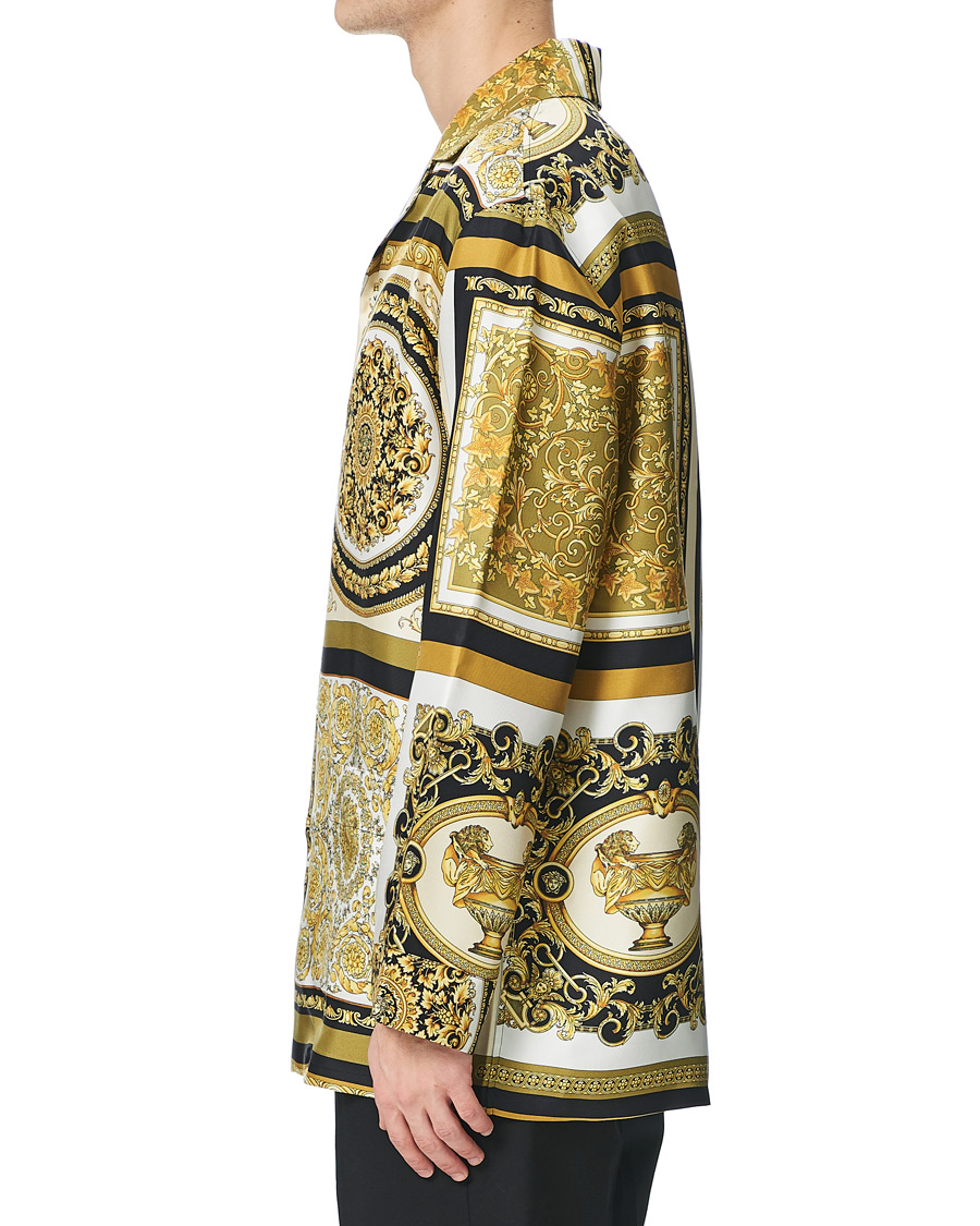 Herre | Skjorter | Versace | Silk Twill Shirt White/Gold