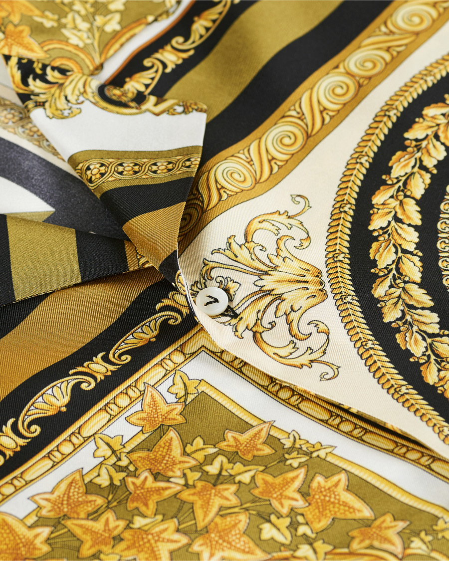 Herre | Skjorter | Versace | Silk Twill Shirt White/Gold