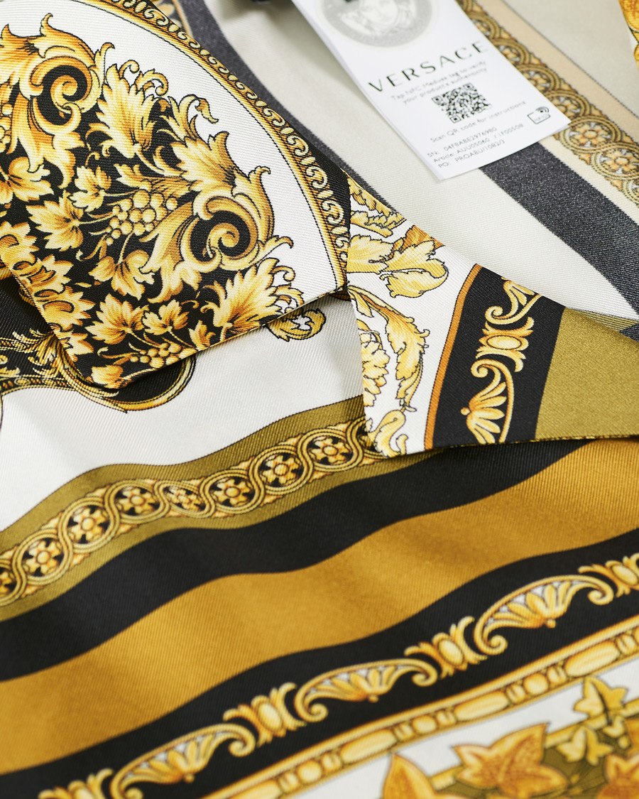 Herre | Skjorter | Versace | Silk Twill Shirt White/Gold