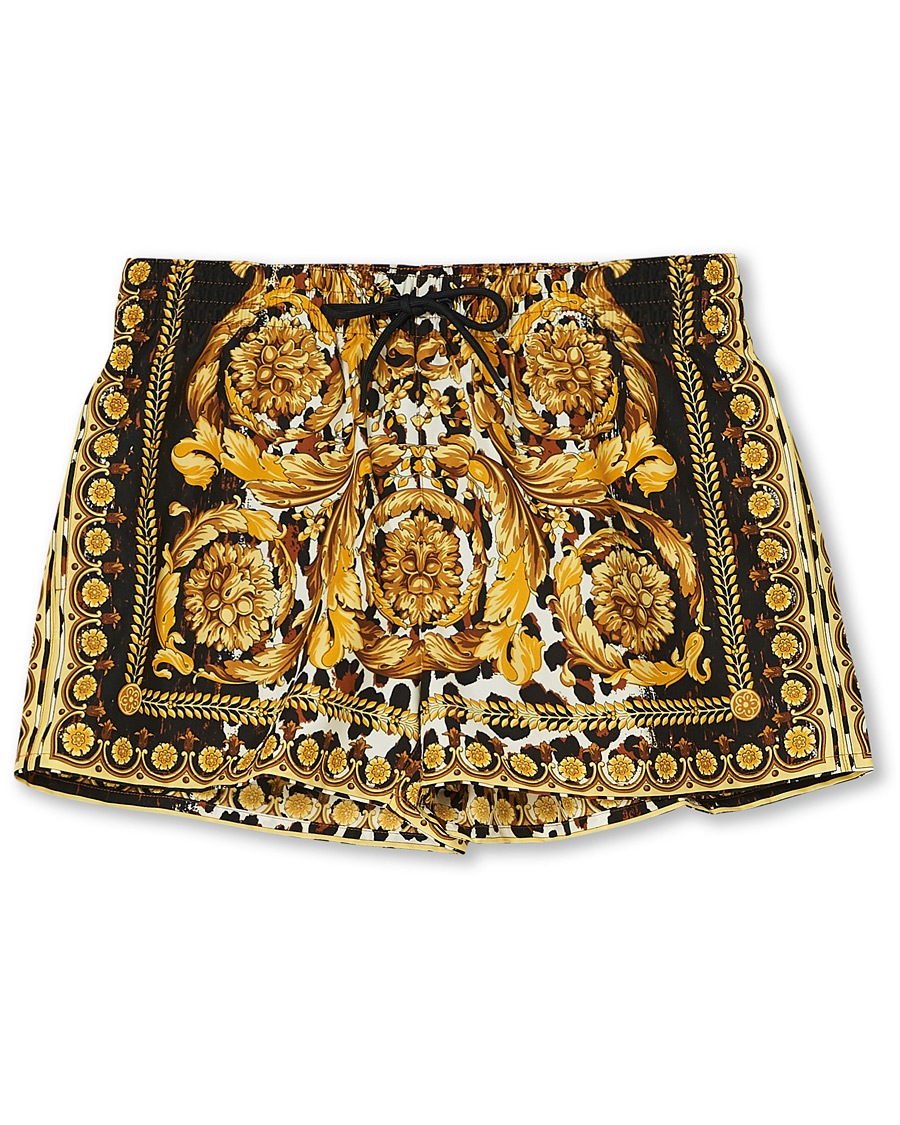Herre | Badebukser | Versace | Wild Barocco Swim Trunks Black/Gold