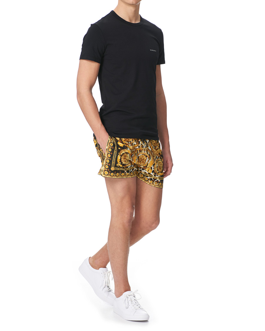 Herre | Badebukser | Versace | Wild Barocco Swim Trunks Black/Gold