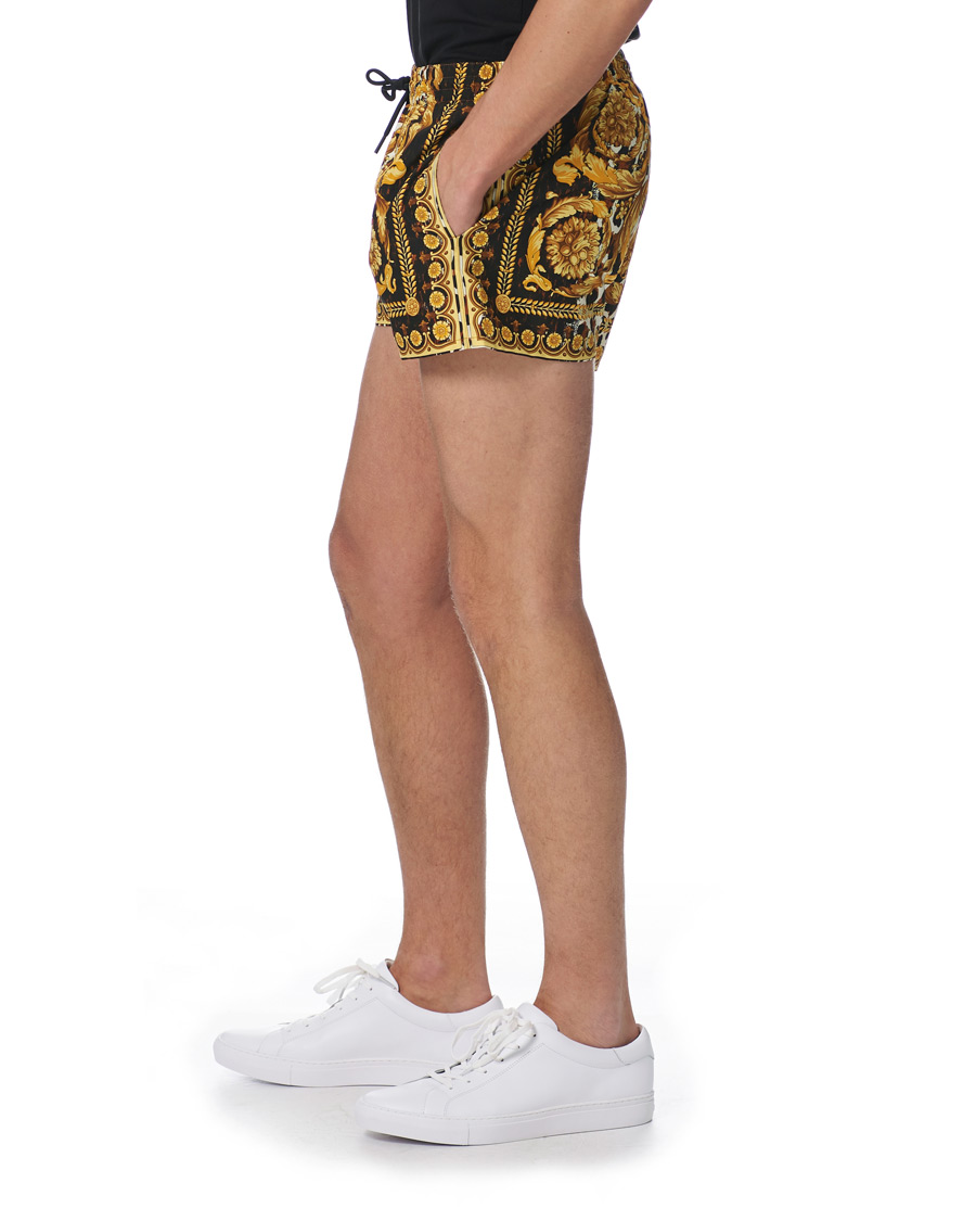Herre | Badebukser | Versace | Wild Barocco Swim Trunks Black/Gold