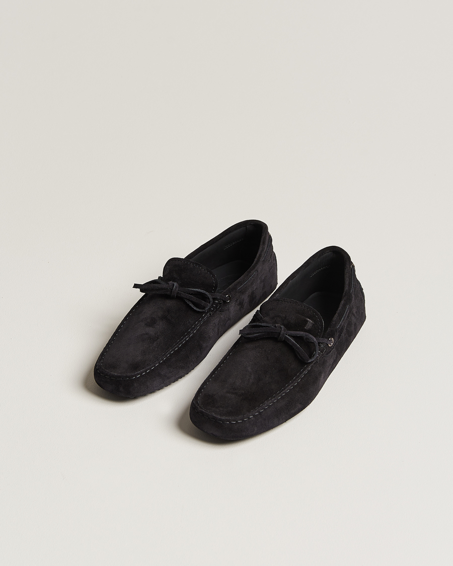 Herre | Italian Department | Tod's | Lacetto Gommino Carshoe Black Suede