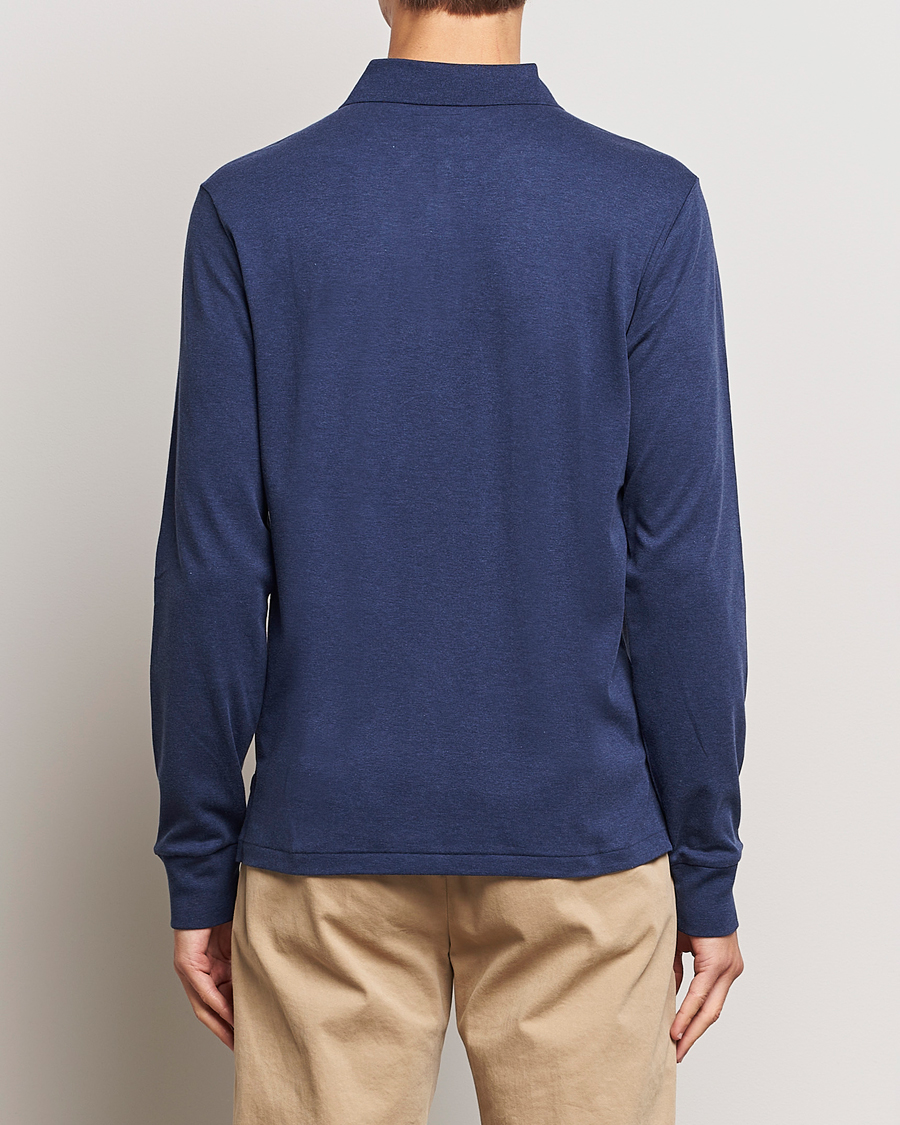 Herre | Trøjer | Polo Ralph Lauren | Luxury Pima Cotton Long Sleeve Polo Navy Heather