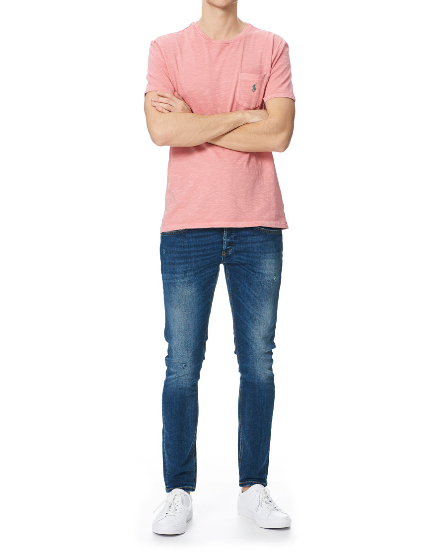 Herre | T-Shirts | Polo Ralph Lauren | Washed Crew Neck Pocket Tee Desert Rose