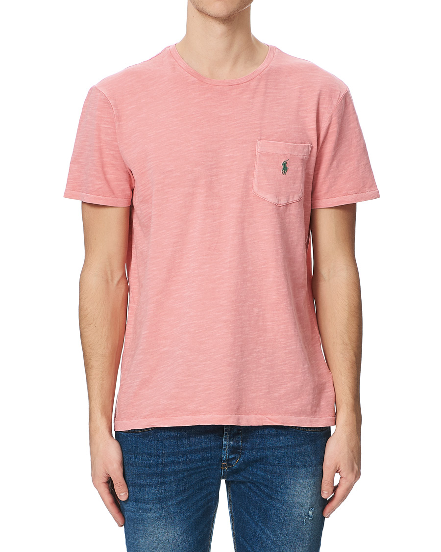 Herre | T-Shirts | Polo Ralph Lauren | Washed Crew Neck Pocket Tee Desert Rose