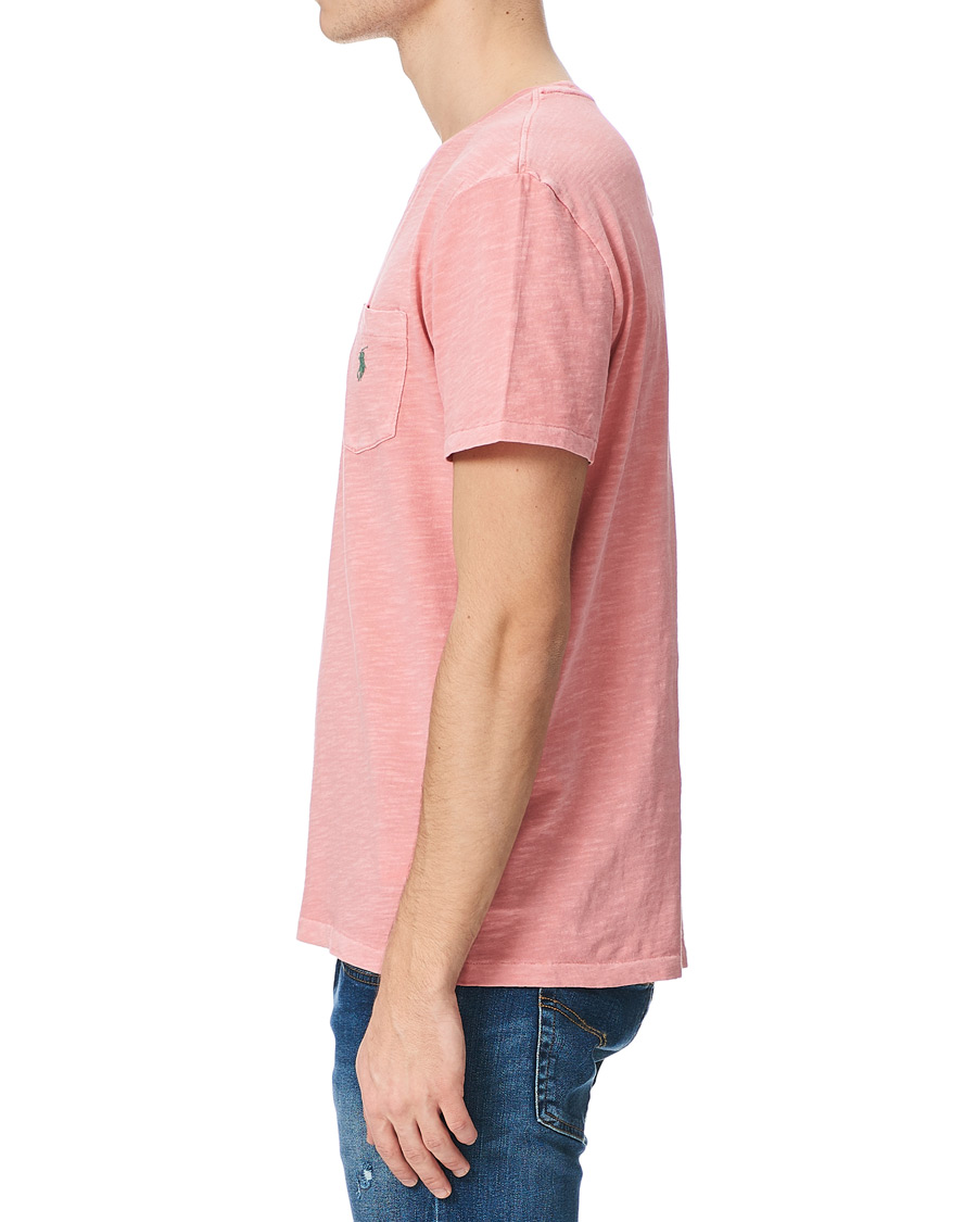Herre | T-Shirts | Polo Ralph Lauren | Washed Crew Neck Pocket Tee Desert Rose