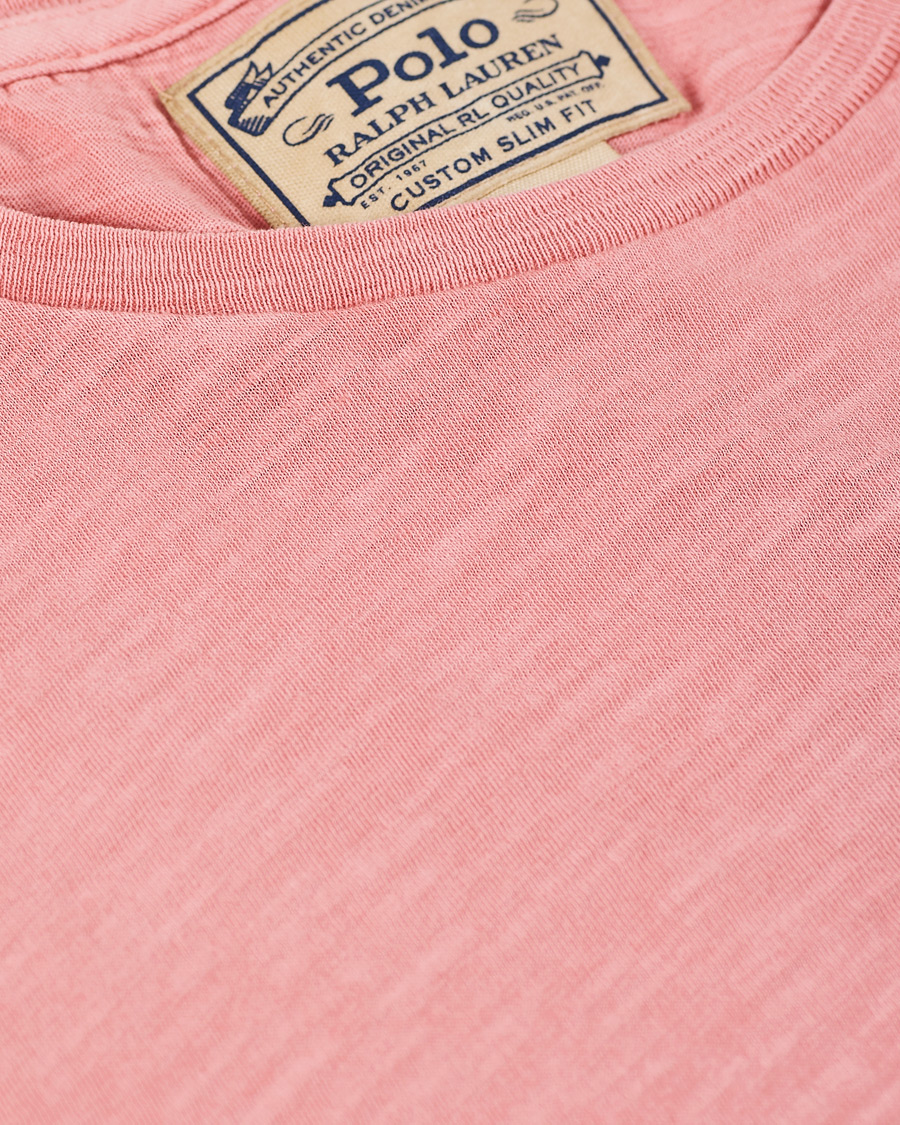 Herre | T-Shirts | Polo Ralph Lauren | Washed Crew Neck Pocket Tee Desert Rose