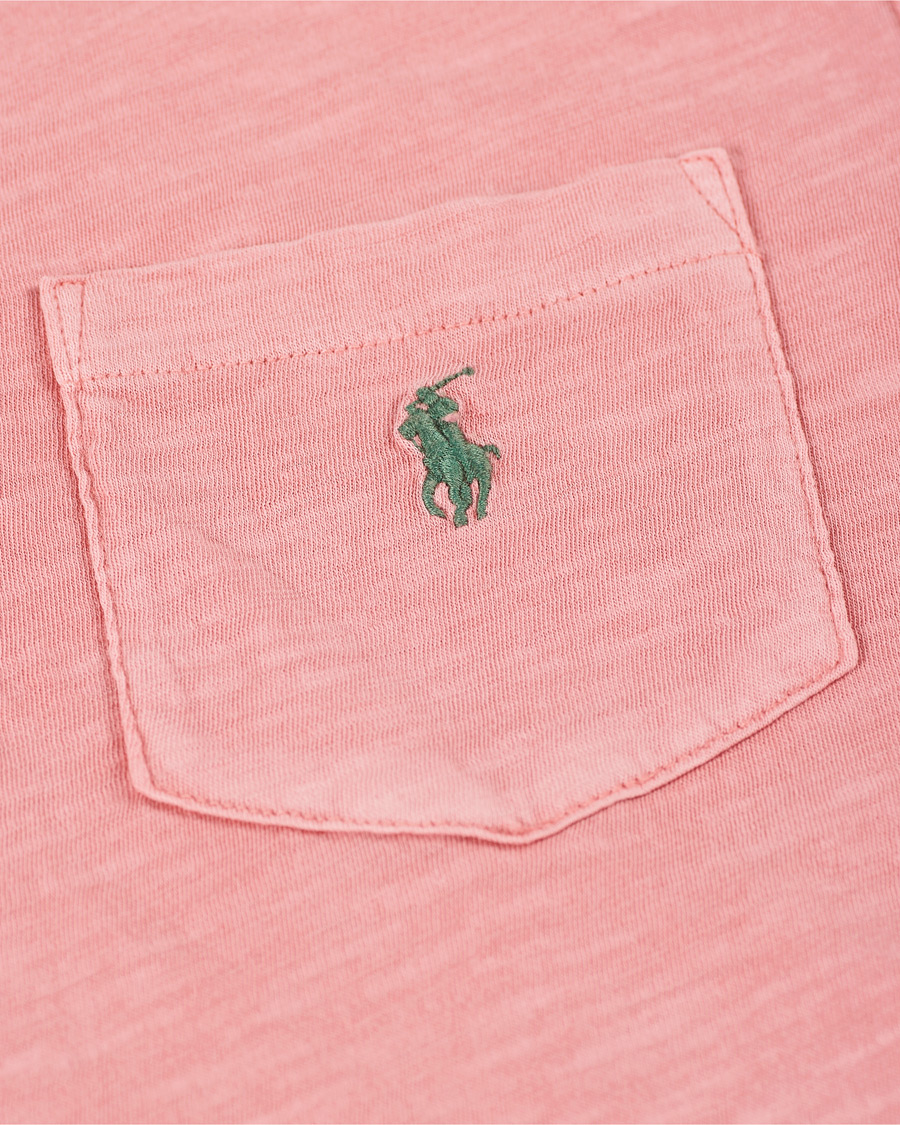Herre | T-Shirts | Polo Ralph Lauren | Washed Crew Neck Pocket Tee Desert Rose