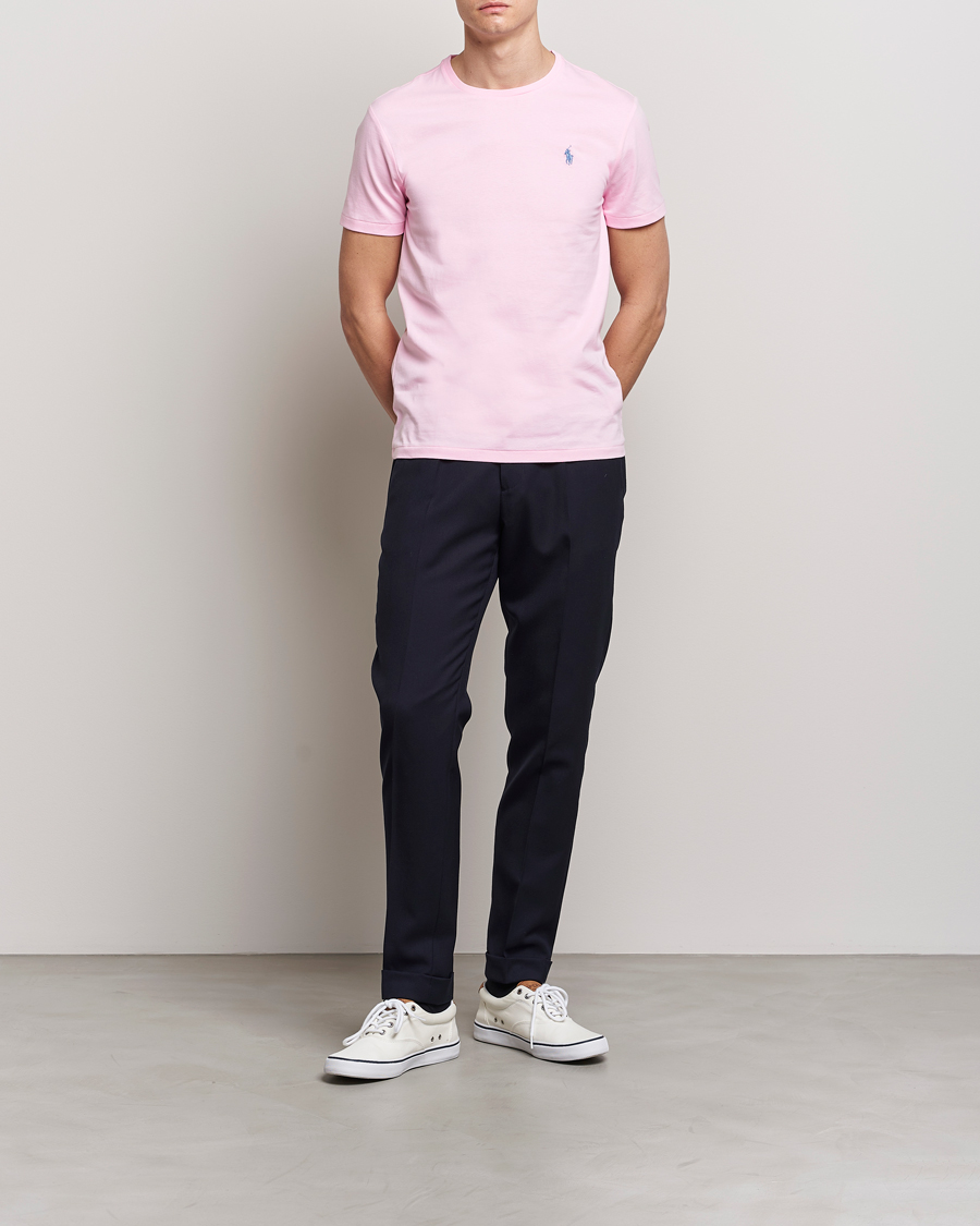 Herre | T-Shirts | Polo Ralph Lauren | Crew Neck T-Shirt Carmel Pink