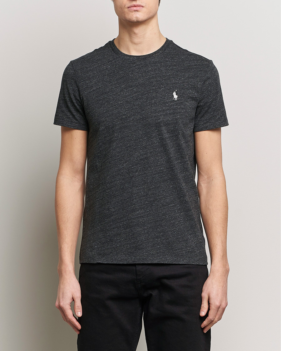 Herre | T-Shirts | Polo Ralph Lauren | Crew Neck T-Shirt Black Marl Heather