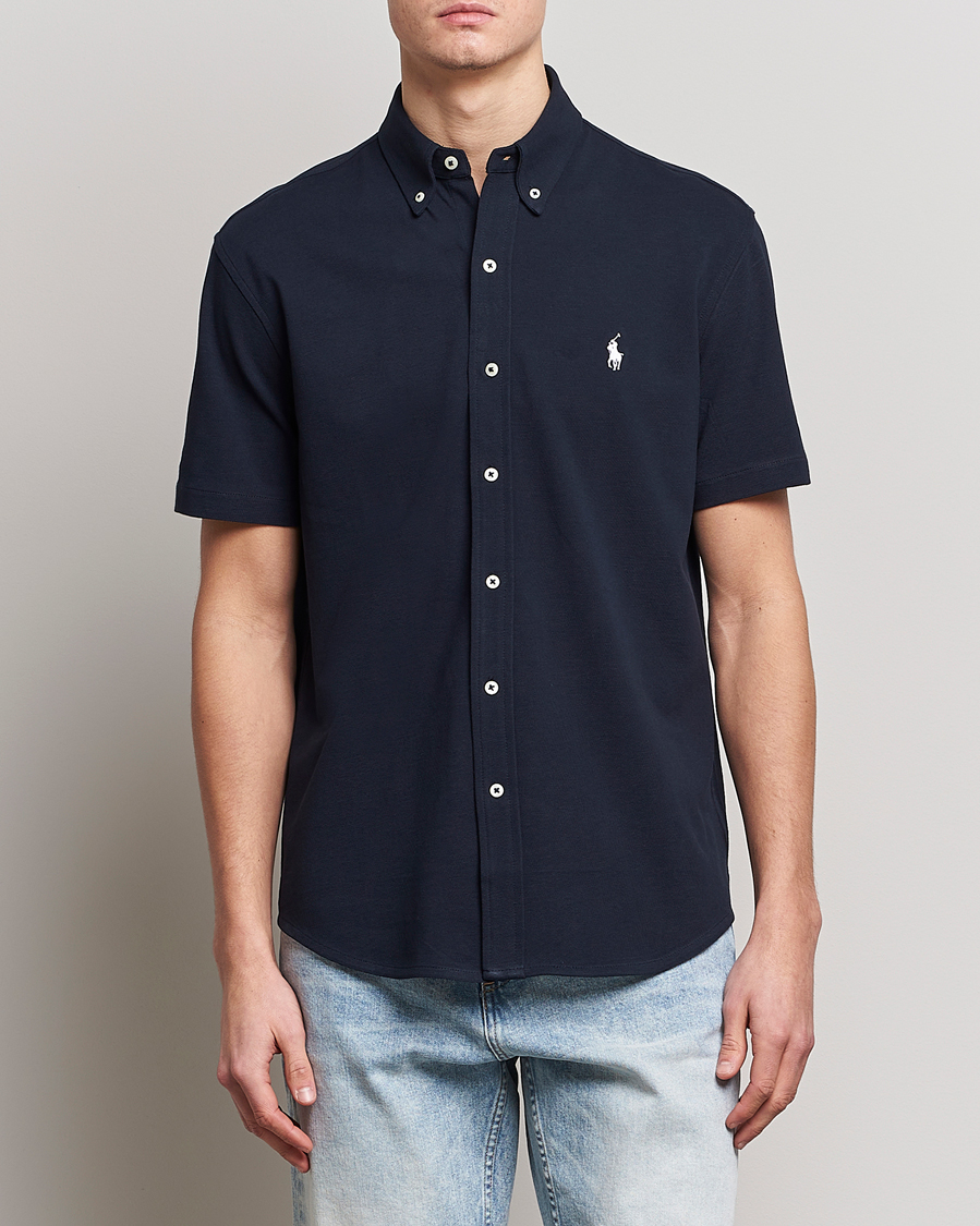 Herr | Casual | Polo Ralph Lauren | Featherweight Mesh Short Sleeve Shirt Aviator Navy