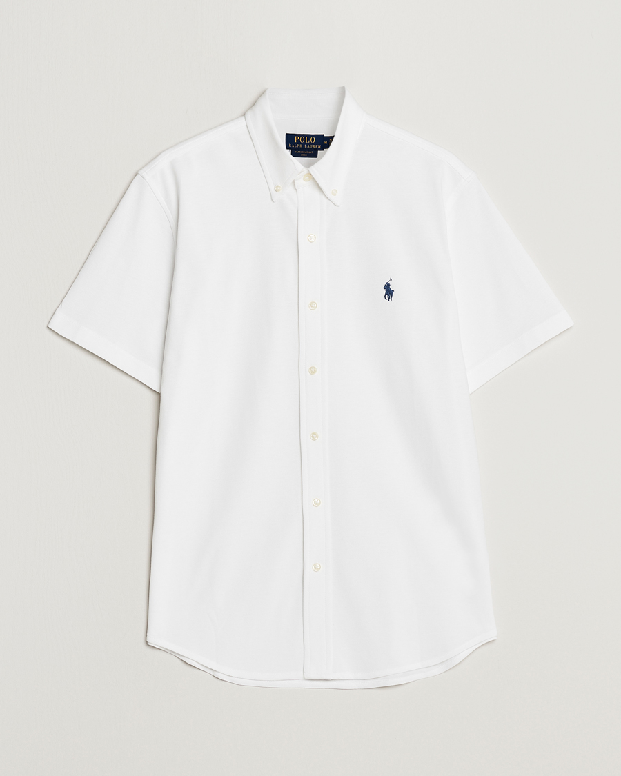 Herre | Skjorter | Polo Ralph Lauren | Featherweight Mesh Short Sleeve Shirt White