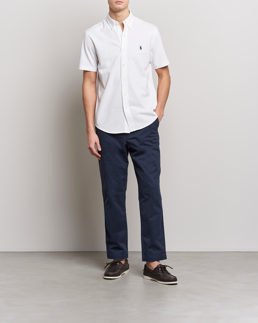 Herre | Skjorter | Polo Ralph Lauren | Featherweight Mesh Short Sleeve Shirt White