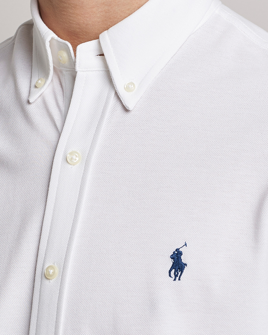 Herre | Skjorter | Polo Ralph Lauren | Featherweight Mesh Short Sleeve Shirt White