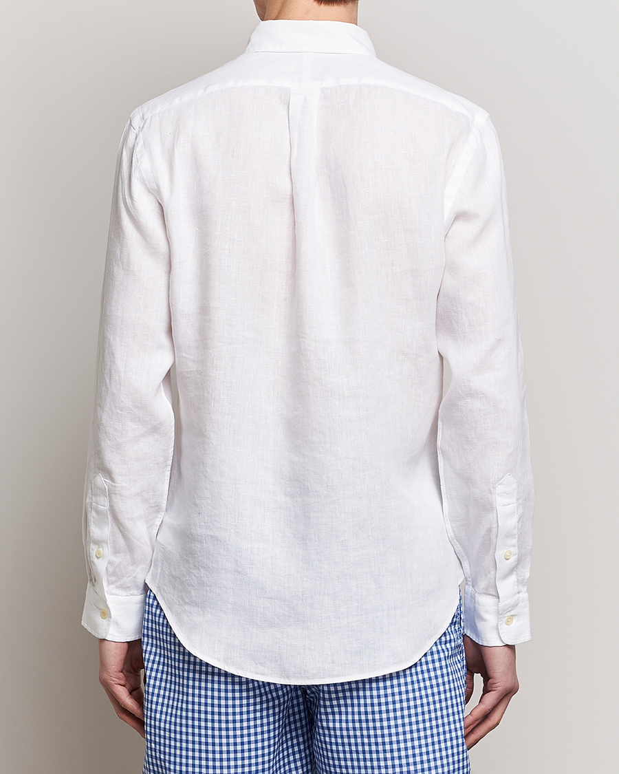 Herre | Skjorter | Polo Ralph Lauren | Slim Fit Linen Button Down Shirt White