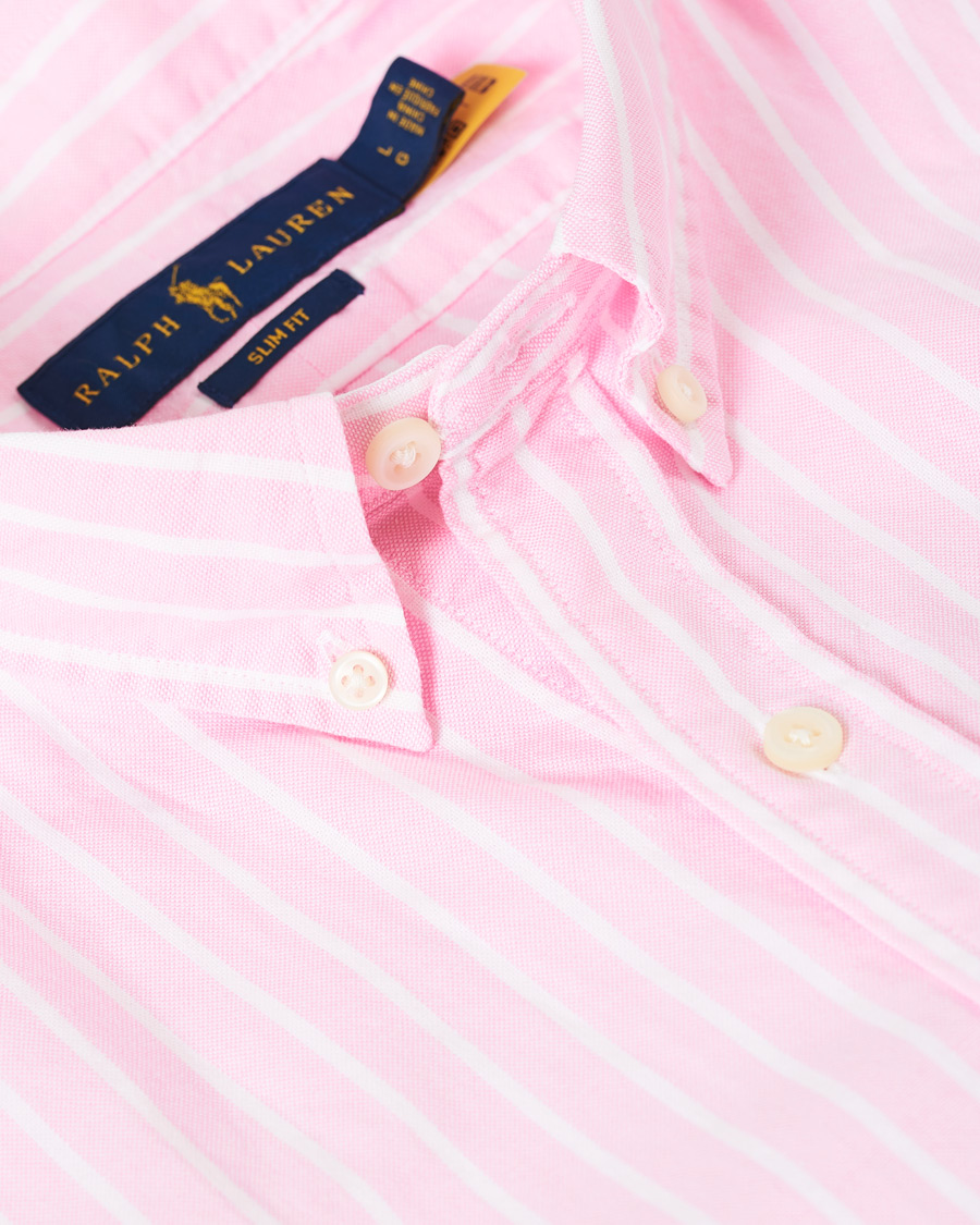 Herre | Skjorter | Polo Ralph Lauren | Slim Fit Oxford Striped Shirt Pink/White