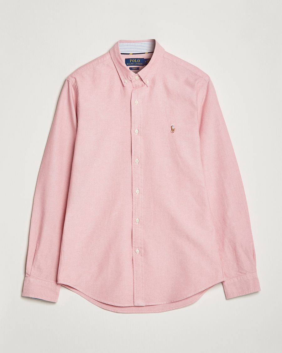 Herre | Udsalg | Polo Ralph Lauren | Slim Fit Oxford Button Down Shirt Sunrise Red