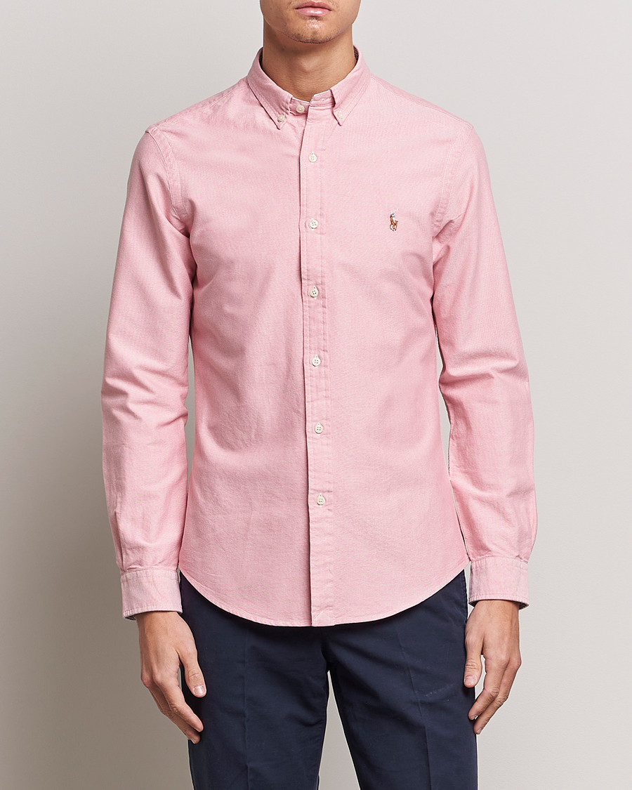 Herre | Skjorter | Polo Ralph Lauren | Slim Fit Oxford Button Down Shirt Sunrise Red