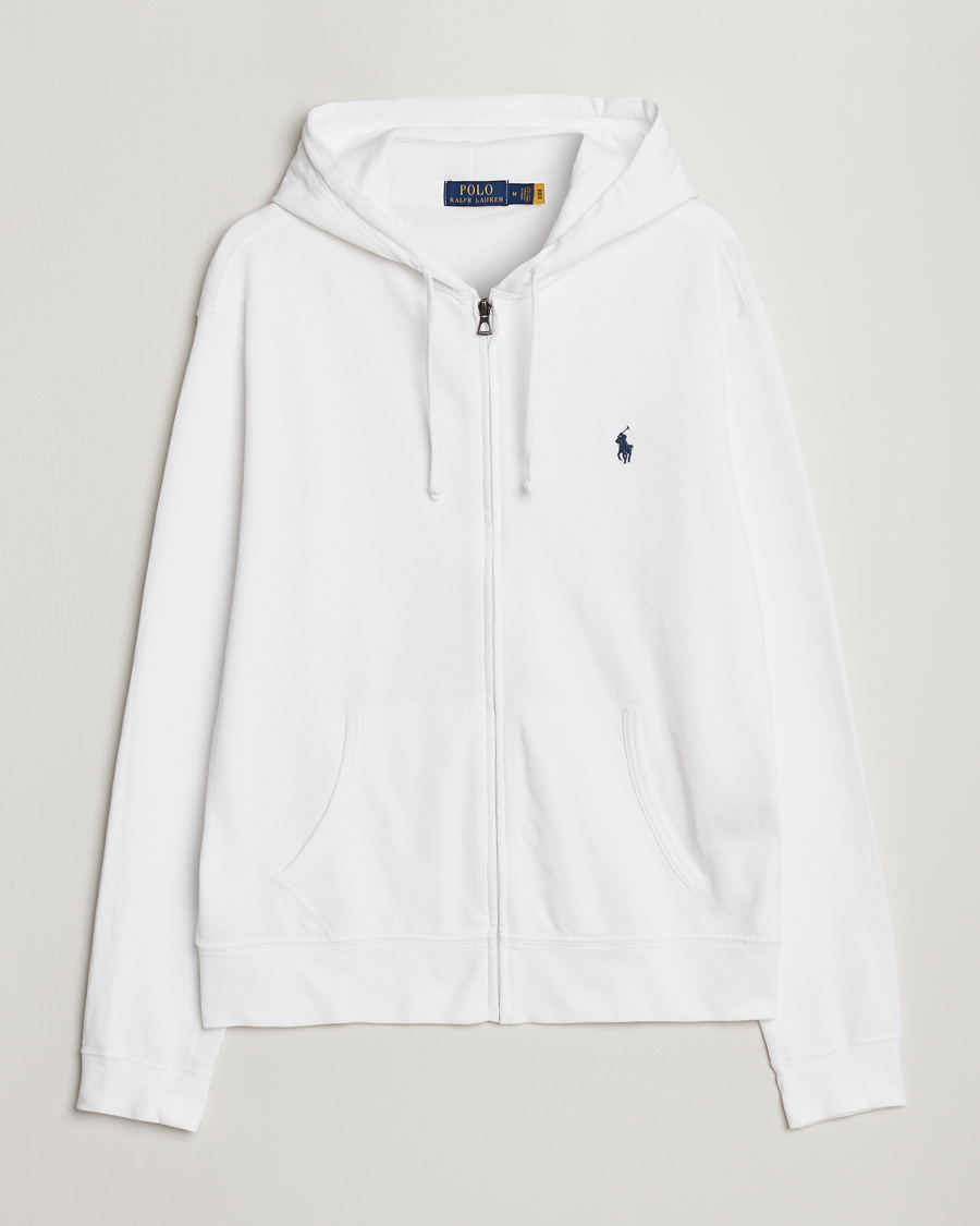 Herre | Trøjer | Polo Ralph Lauren | Spa Terry Full Zip Hoodie White