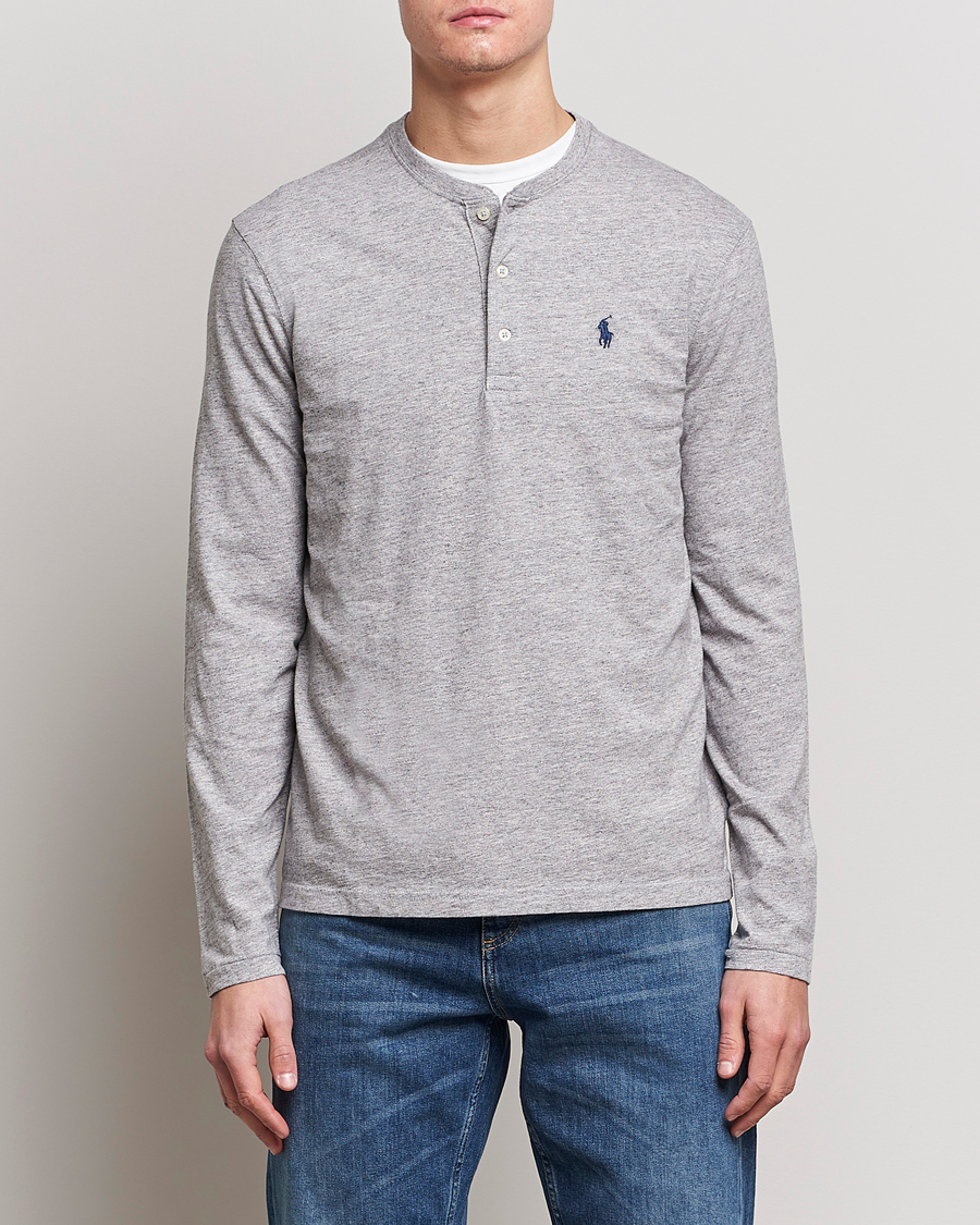 Herre | Trøjer | Polo Ralph Lauren | Slub Jersey Henley Dark Vintage Heather