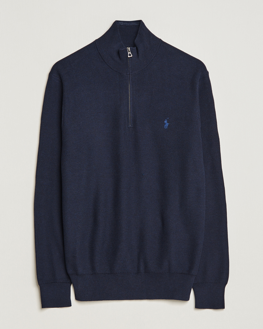 Herre | Trøjer | Polo Ralph Lauren | Textured Half-Zip Navy Heather