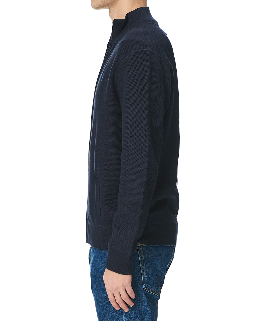 Herre | Trøjer | Polo Ralph Lauren | Textured Full-Zip Sweater Navy Heather