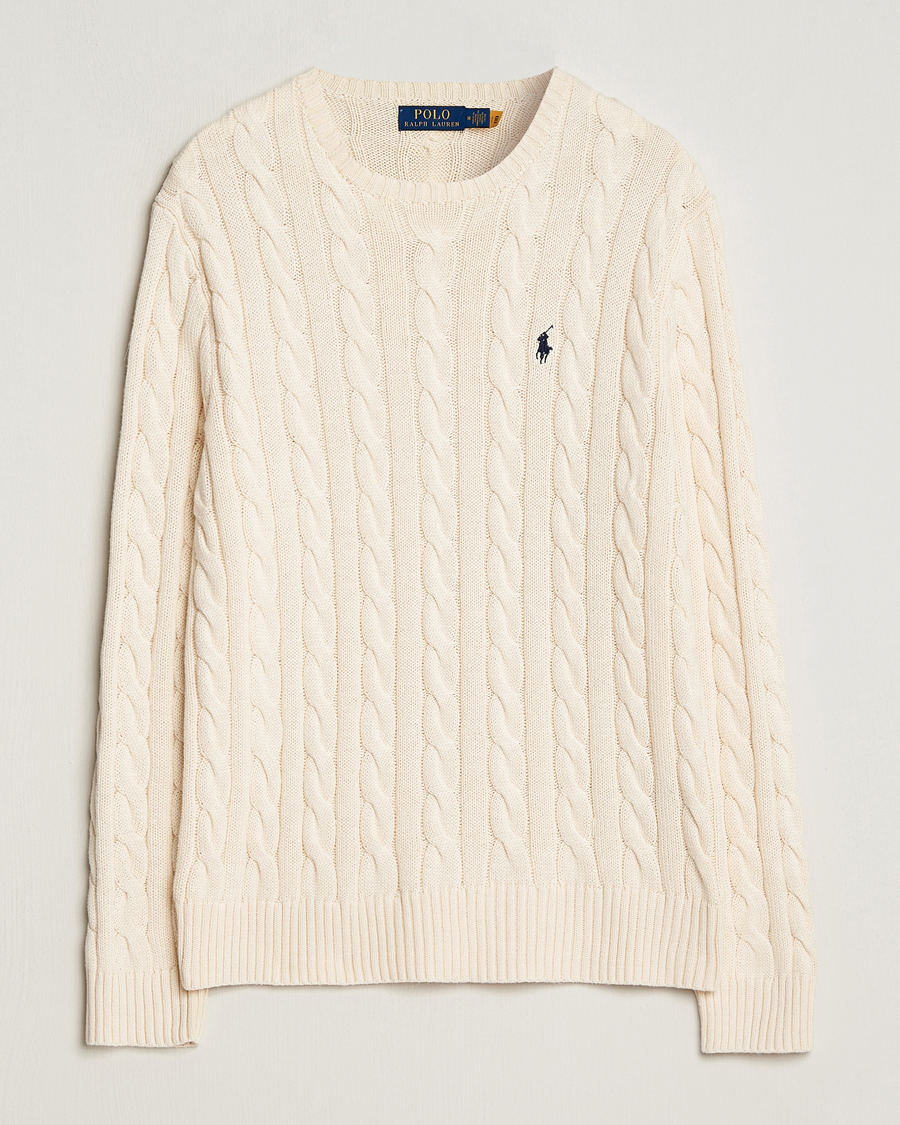 Herre | Trøjer | Polo Ralph Lauren | Cotton Cable Pullover Andover Cream