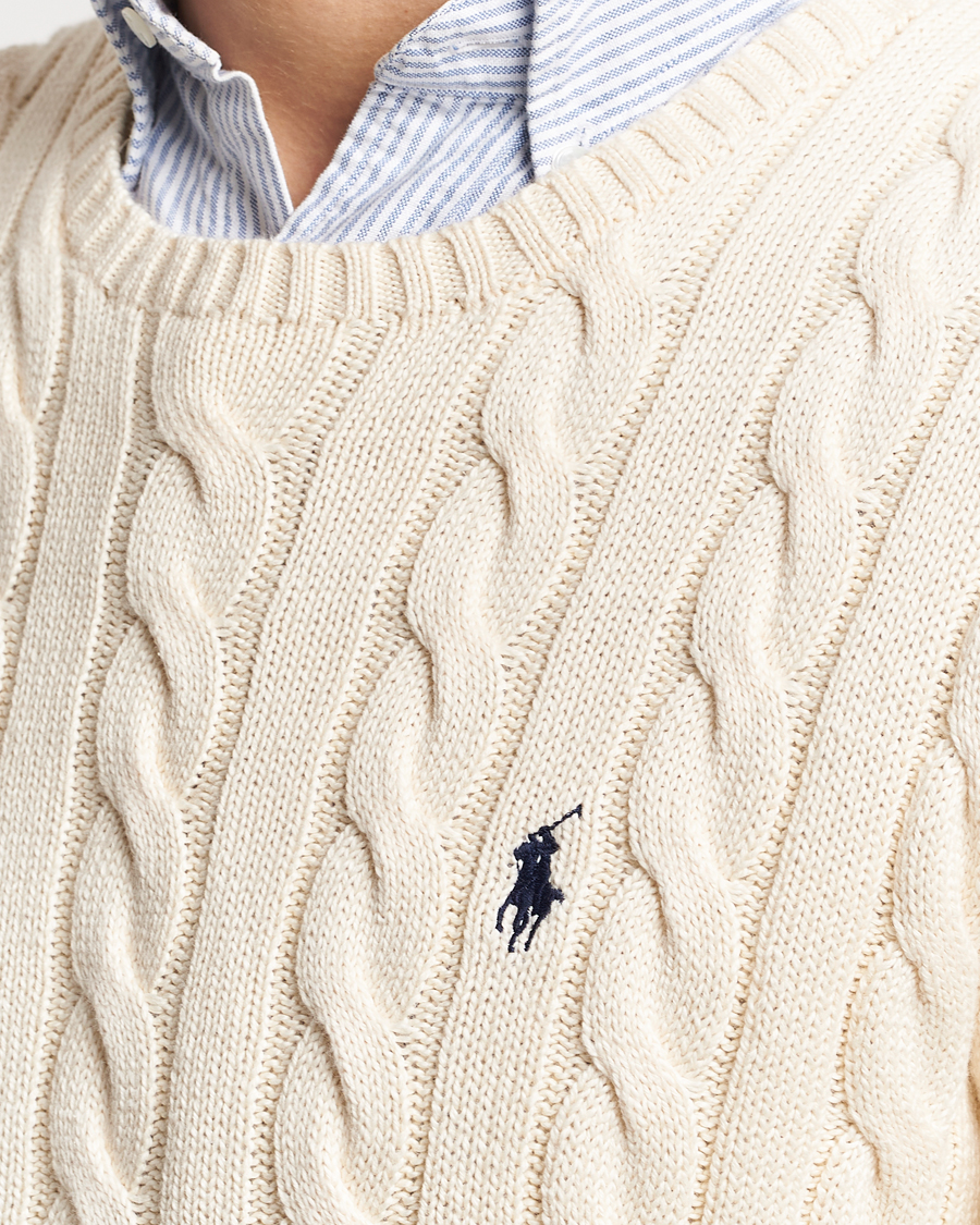 Herre | Trøjer | Polo Ralph Lauren | Cotton Cable Pullover Andover Cream