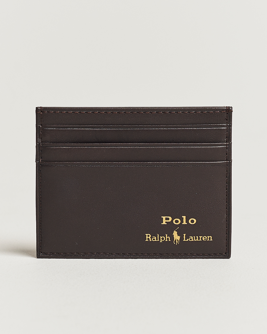 Herre | Kortholdere | Polo Ralph Lauren | Leather Credit Card Holder Brown