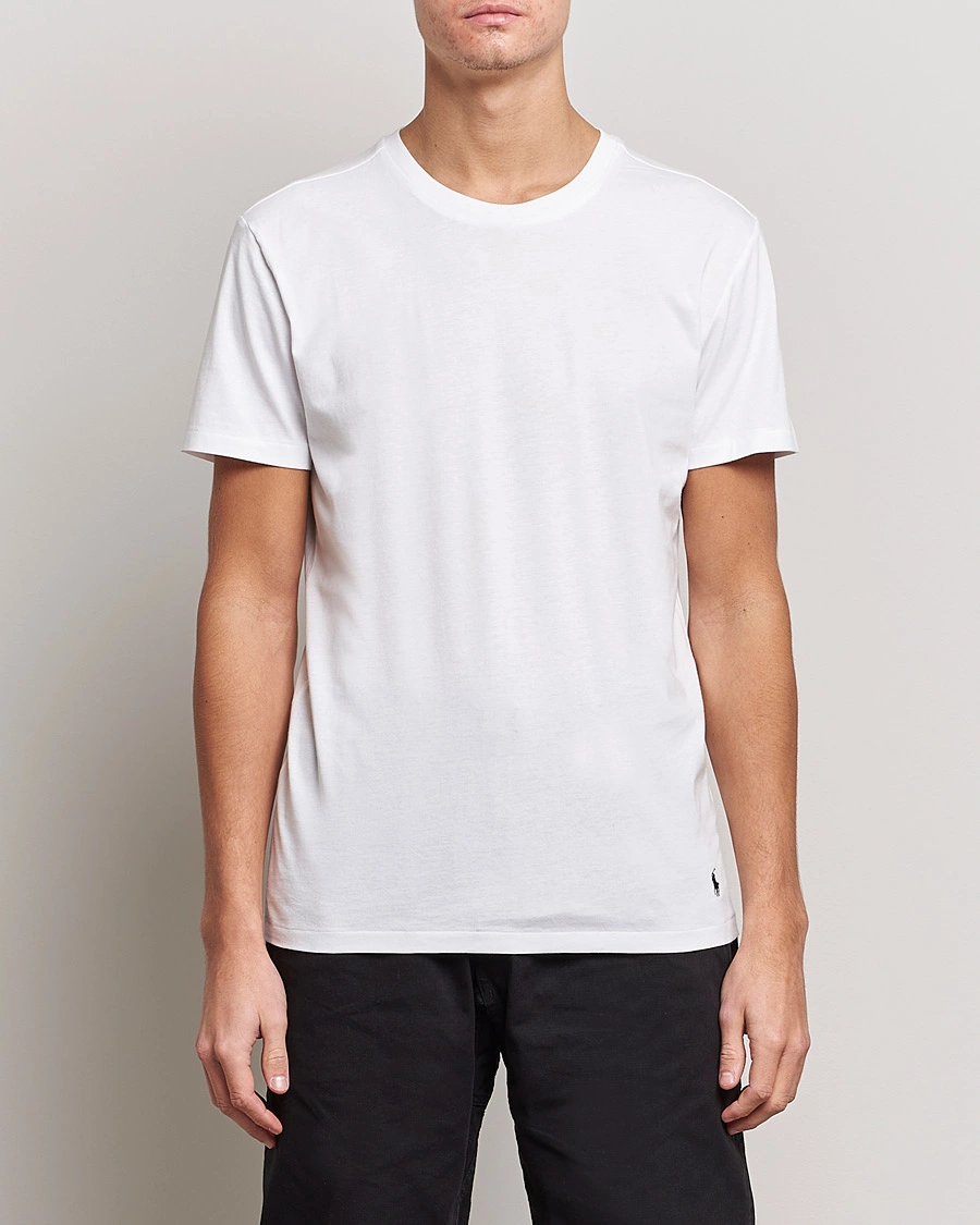 Herre | Sorte t-shirts | Polo Ralph Lauren | 3-Pack Crew Neck Tee White/Black/Andover Heather