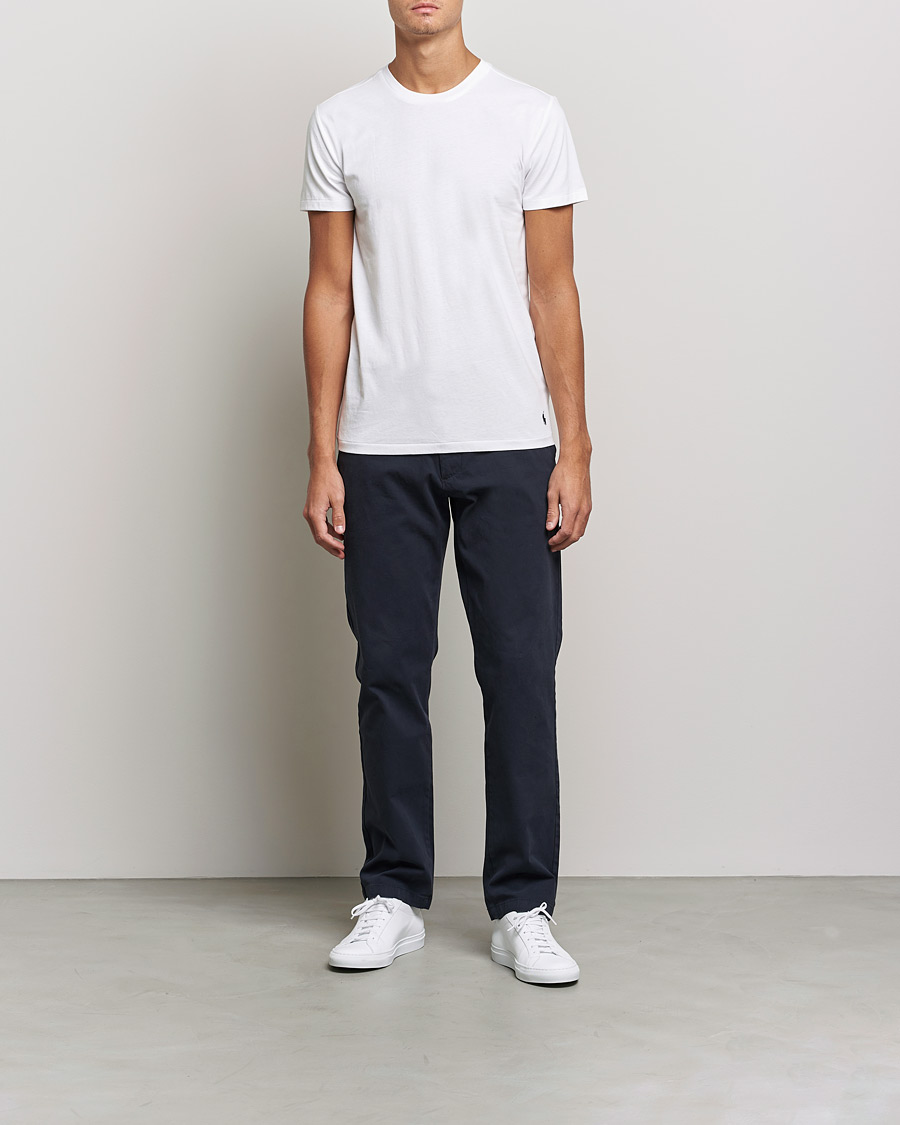 Herre | T-Shirts | Polo Ralph Lauren | 3-Pack Crew Neck T-Shirt Navy/Charcoal Heather/White