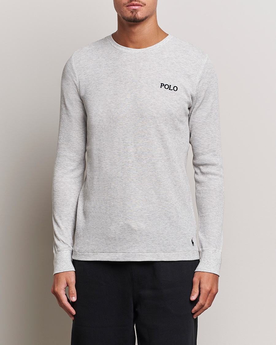Herre | Langærmede t-shirts | Polo Ralph Lauren | Waffle Long Sleeve Crew Neck English Heather