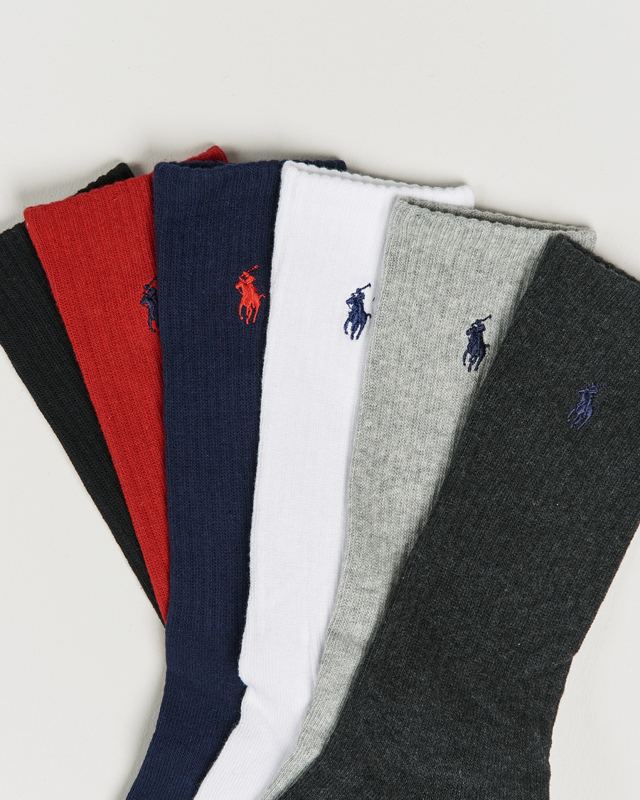 Herre | Undertøj | Polo Ralph Lauren | Polo Ralph Lauren6-Pack Cotton Crew SocksMulti