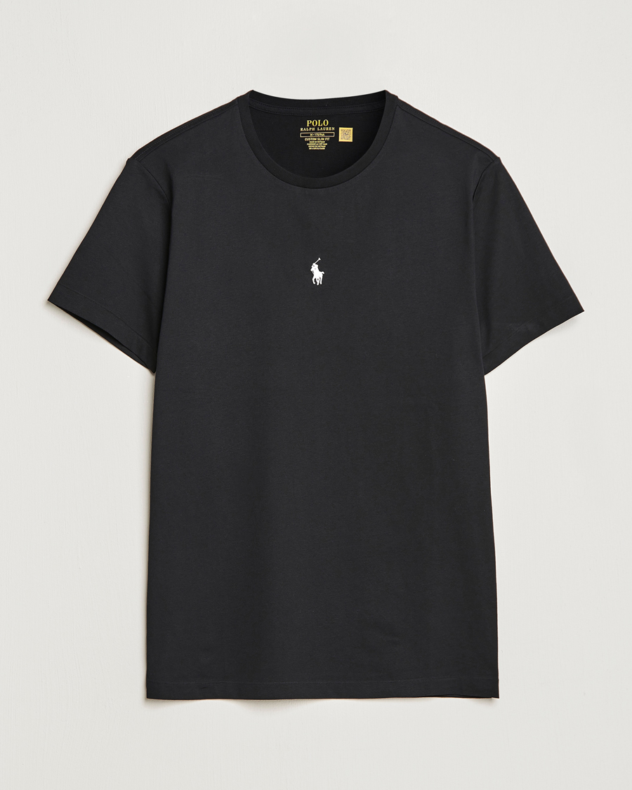 Herre | T-Shirts | Polo Ralph Lauren | Chest Crew Neck Tee Black