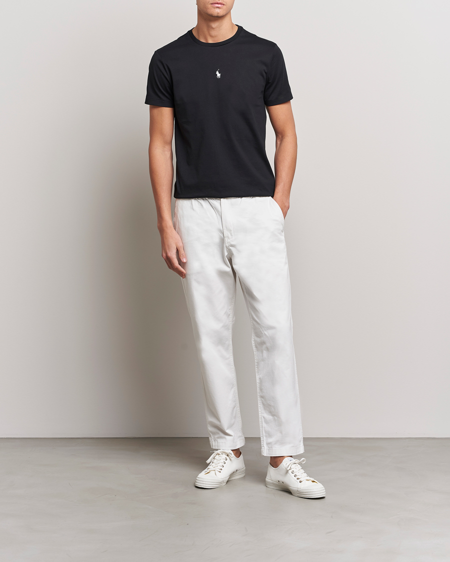Herre | T-Shirts | Polo Ralph Lauren | Chest Crew Neck Tee Black