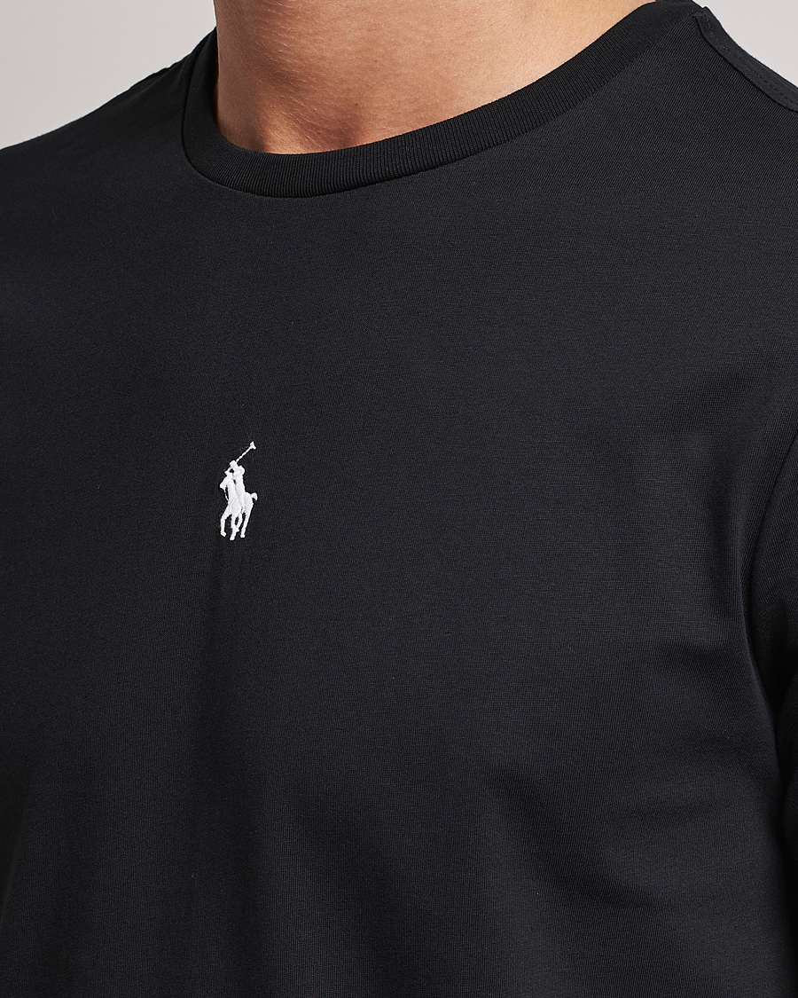 Herre | T-Shirts | Polo Ralph Lauren | Chest Crew Neck Tee Black