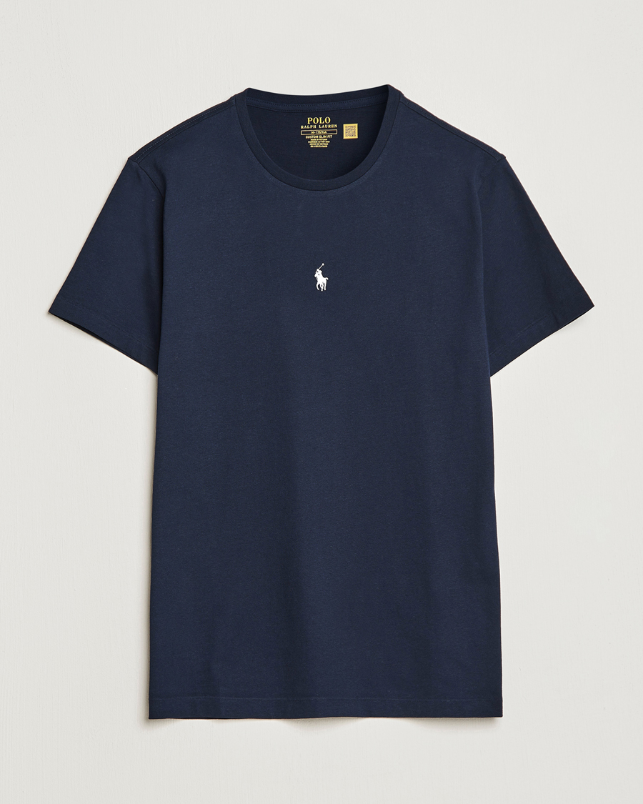 Herre | T-Shirts | Polo Ralph Lauren | Chest Crew Neck Tee Aviator Navy