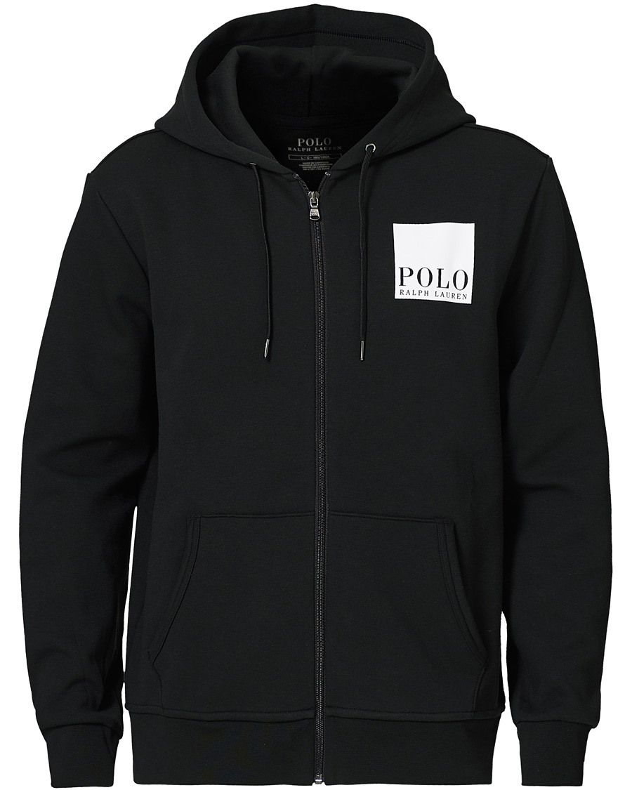 Herre | Trøjer | Polo Ralph Lauren | Box Logo Backprint Full Zip Hoodie Black