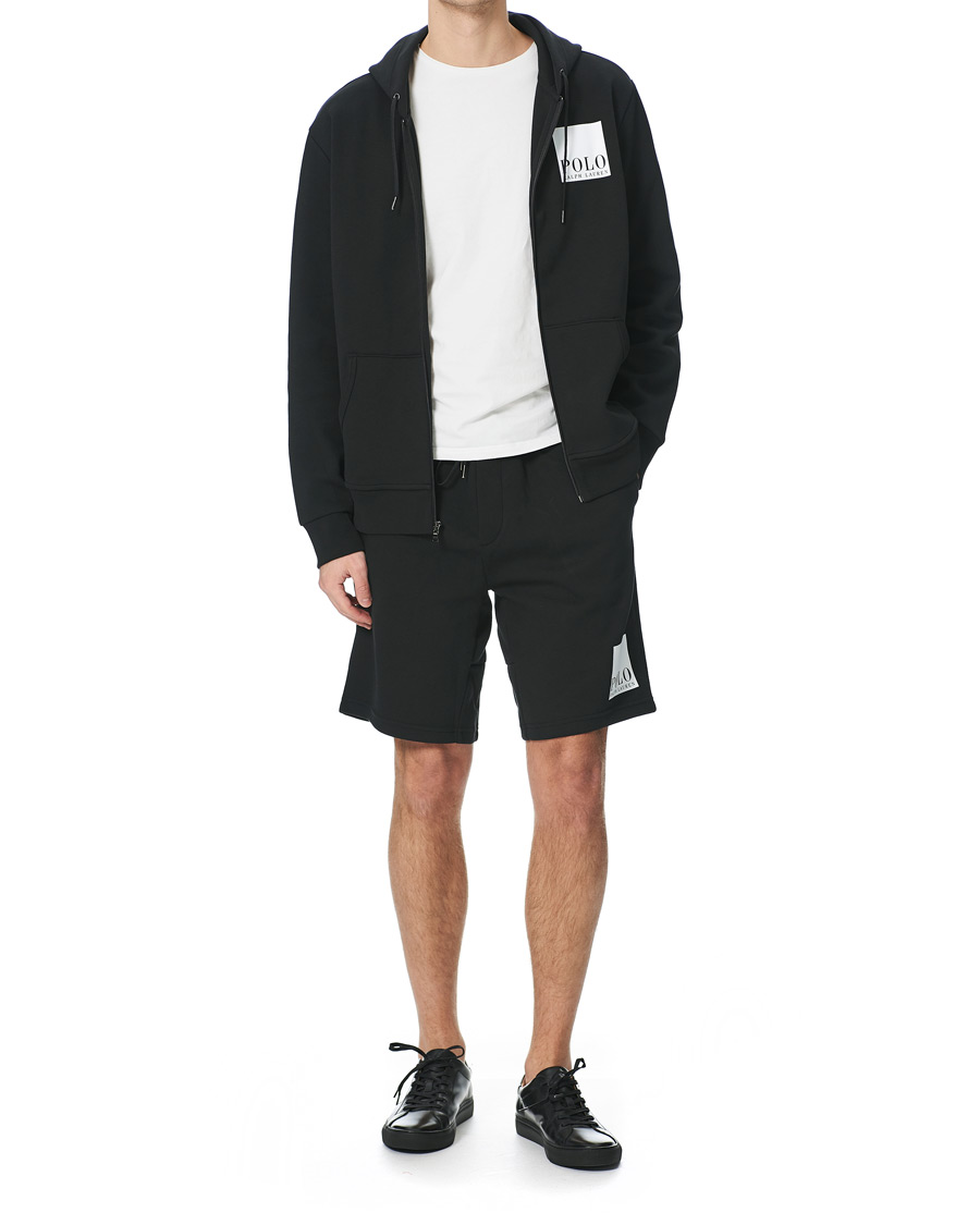 Herre | Trøjer | Polo Ralph Lauren | Box Logo Backprint Full Zip Hoodie Black