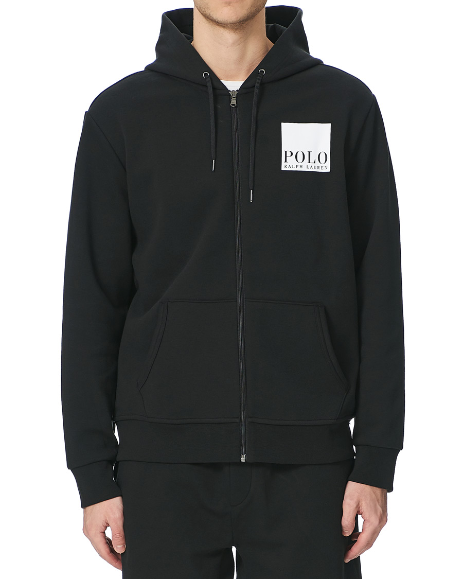 Herre | Trøjer | Polo Ralph Lauren | Box Logo Backprint Full Zip Hoodie Black
