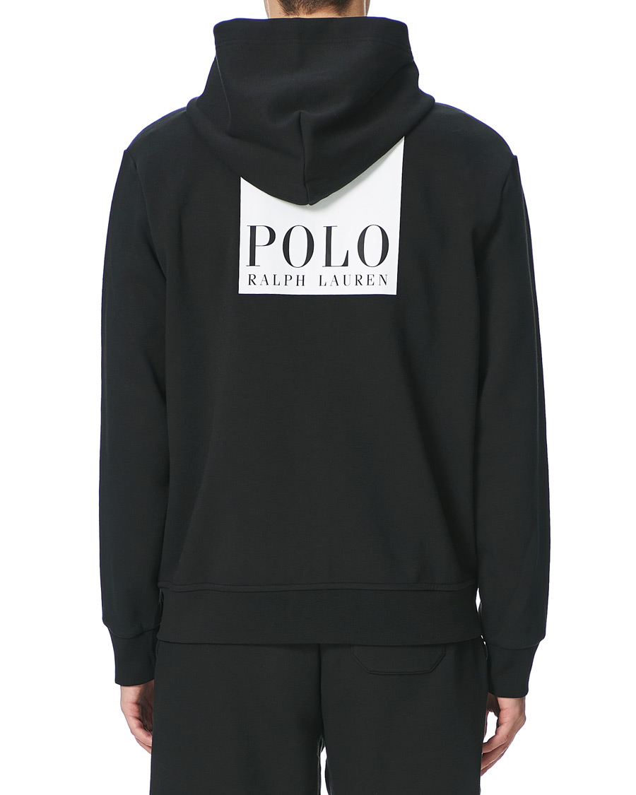 Herre | Trøjer | Polo Ralph Lauren | Box Logo Backprint Full Zip Hoodie Black
