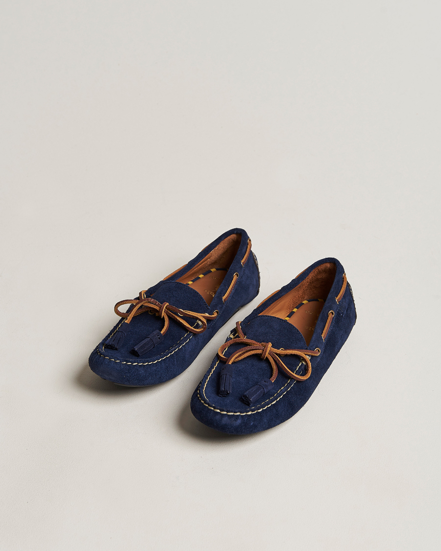 lommetørklæde Lys Ekspression Polo Ralph Lauren Anders Suede Driving Shoe Navy - CareOfCarl.dk