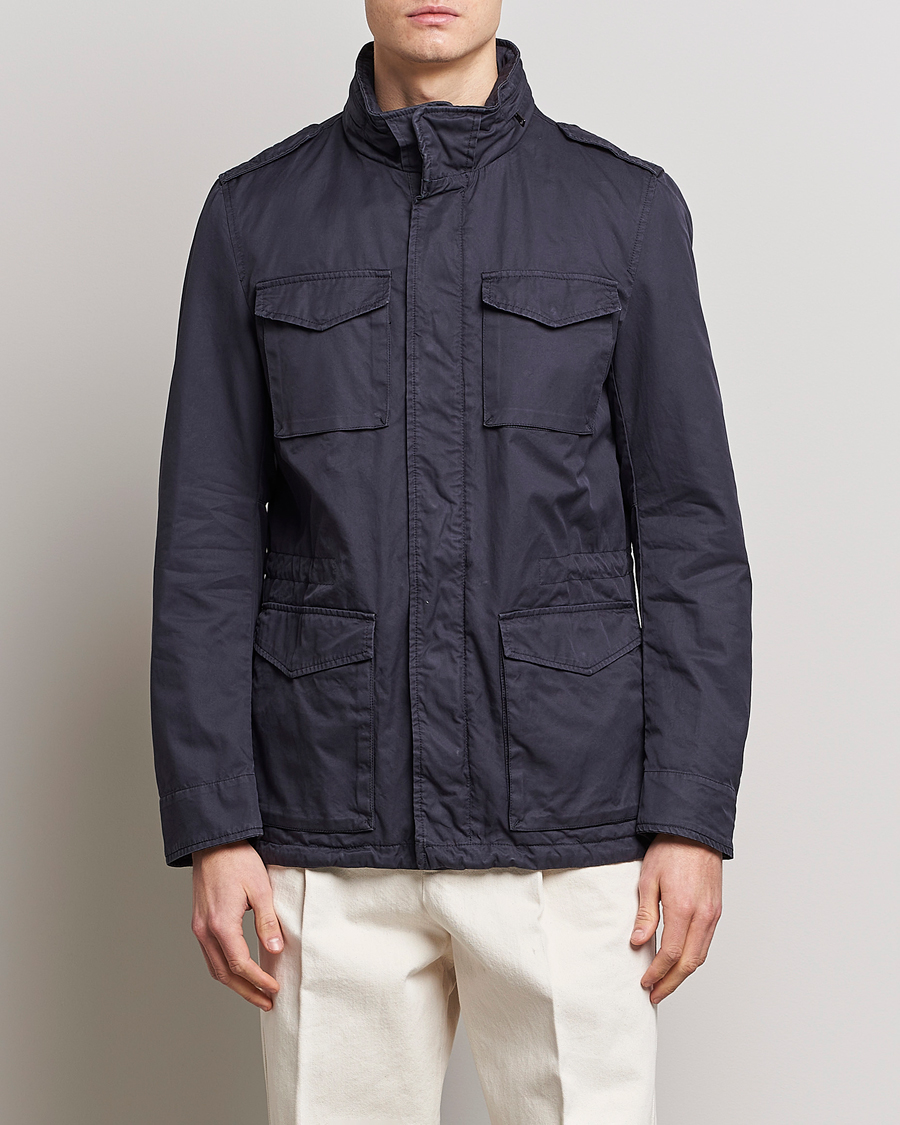 Revolutionerende ansøge Hvad angår folk Herno Cotton Field Jacket Navy - CareOfCarl.dk