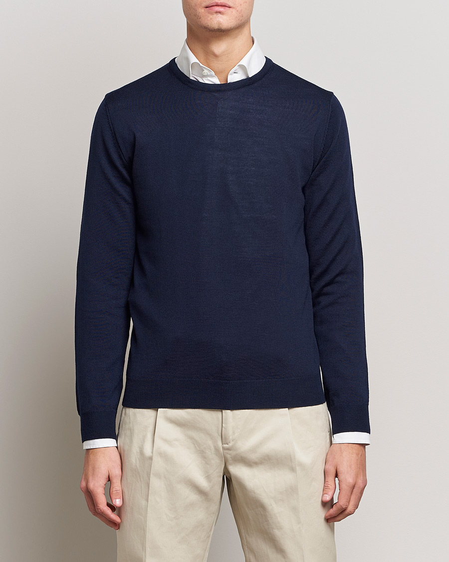 Herre |  | Stenströms | Merino Crew Neck Navy